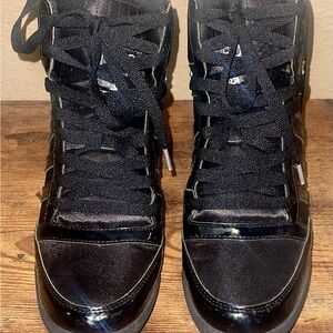 adidas Women's Black High-Top Wedge Sneakers